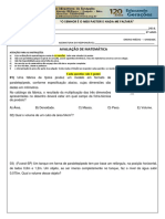 Avaliação Sobre Prismas e Pirâmides