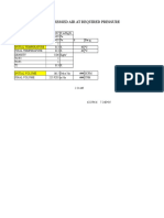 Properties of Compressed Air at Required Pressure