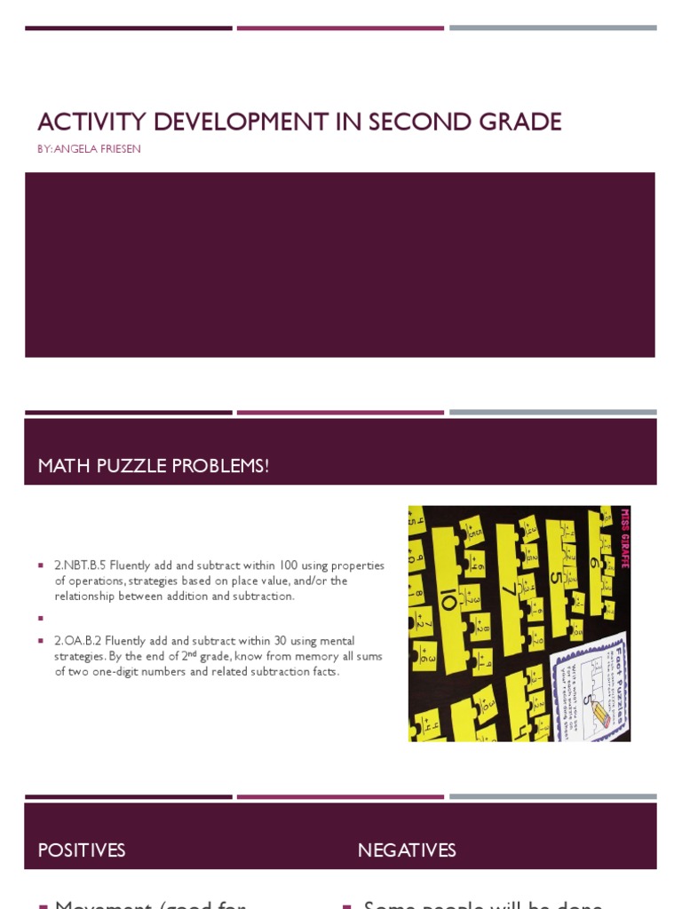Activity Dev | PDF | Subtraction | Pedagogy