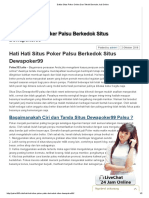 Hati Hati Situs Poker Palsu Berkedok Situs Dewapoker99 PDF