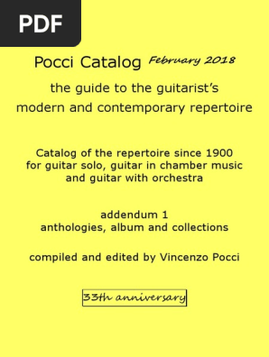 Pocci Catalog 33th February 2018 Anthologies