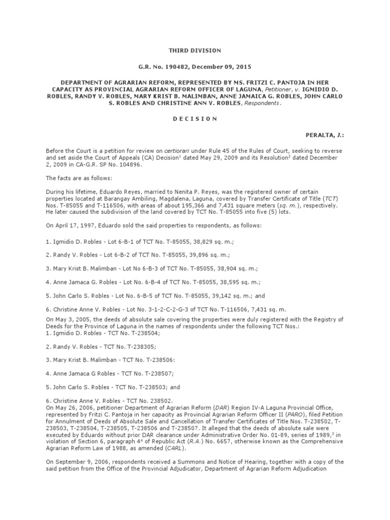 Sample Case Emancipation Patents PDF Jurisdiction Eminent Domain