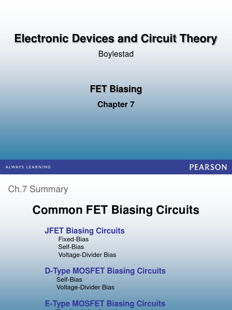 Electronic Devices and Circuit Theory FET Biasing PDF Network