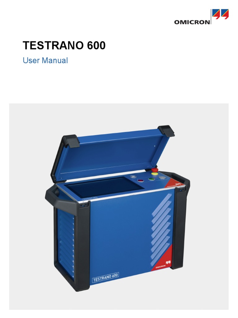 Testrano 600 User Manual ENU PDF | PDF | Electrical Connector | Switch
