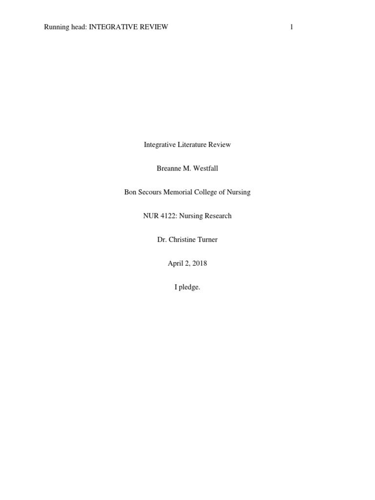 Integrative Literature Review | PDF | Preterm Birth | Neonatal ...