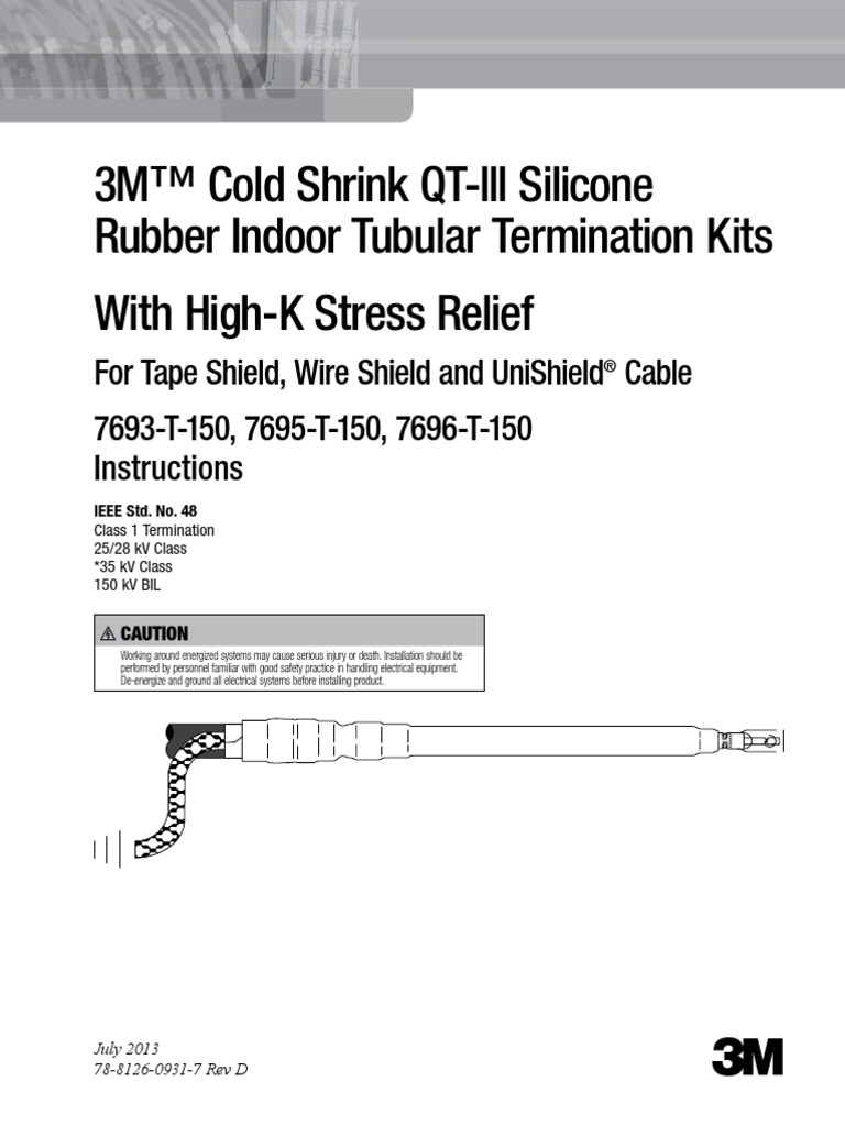 5kV Termination Instructions | PDF | Coaxial Cable | Electrical Connector