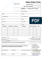 Purchase Order Form Template