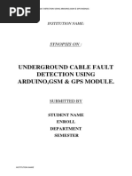 Synopsis On Underground Cable Fault Detection