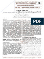 Corporate Leadership: A Study of The Mentoring Skills in Growing in The Corporate World