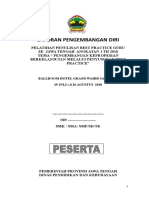 Laporan Pengembangan Diri - Penulisan Best Practice 2018