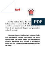 CODE RED - Codes in Marking Students' Writing