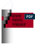 Resume Writing Workshop Workshop