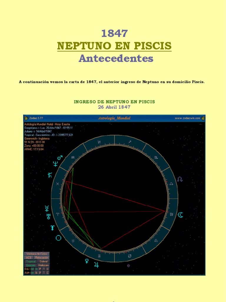 Neptuno en Piscis: Ingresos y Fechas | PDF | Neptuno | Science