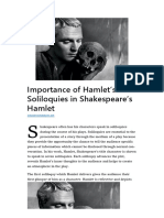 Importance of Hamlet's Soliloquies