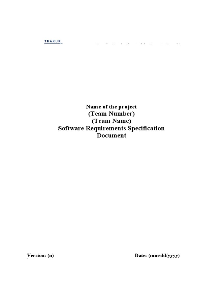 Software Requirements Specification Overview | PDF | Graphical User ...