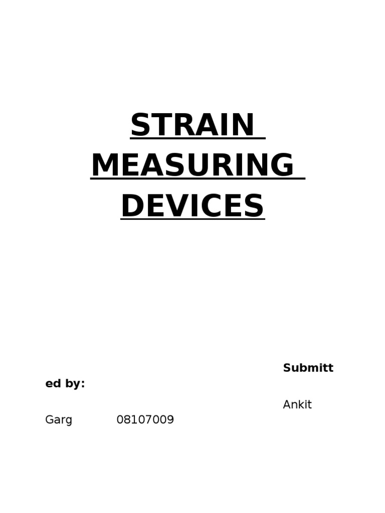Strain Gauge Measurement Techniques | PDF | Electrical Engineering ...