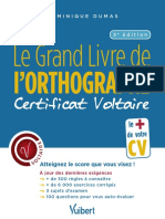 Le Grand Livre de L'orthographe Certificat Voltaire PDF