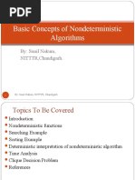 Basic Concepts of Non Deter Minis Tic Algorithms