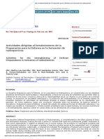 Actividades Dirigidas Al Fortalecimiento de La Preparación para La Defensa en La Formación de Radioquímicos PDF