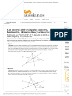 Los Centros Del Triángulo - Incentro, Ba... Circuncentro y Ortocentro - Gaussianos