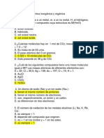 Preguntas Examen de Admisión Química