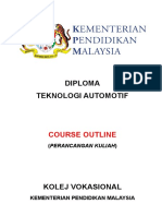 Diploma Teknologi Automotif: Course Outline