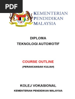 Diploma Teknologi Automotif: Course Outline