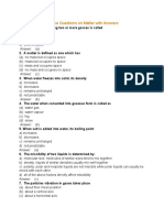 Set 1 - Multiple Choice Questions On Matter With Answers