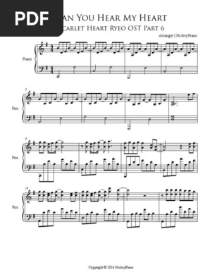 Can You Hear My Heart Ost Download Can You Hear Piano Partiture Pdf