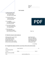 Test Paper I. Make The Right Choice