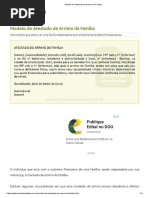 Modelo de Atestado de Arrimo de Família