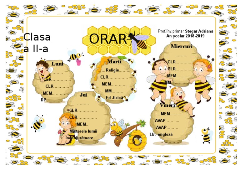 Orar Albinute Clasa I | PDF
