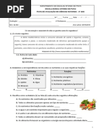 2ªFicha Avaliação 6º Ano 2º Período de CN