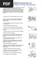 Rover Diff Fitting Instructions-2009 v2