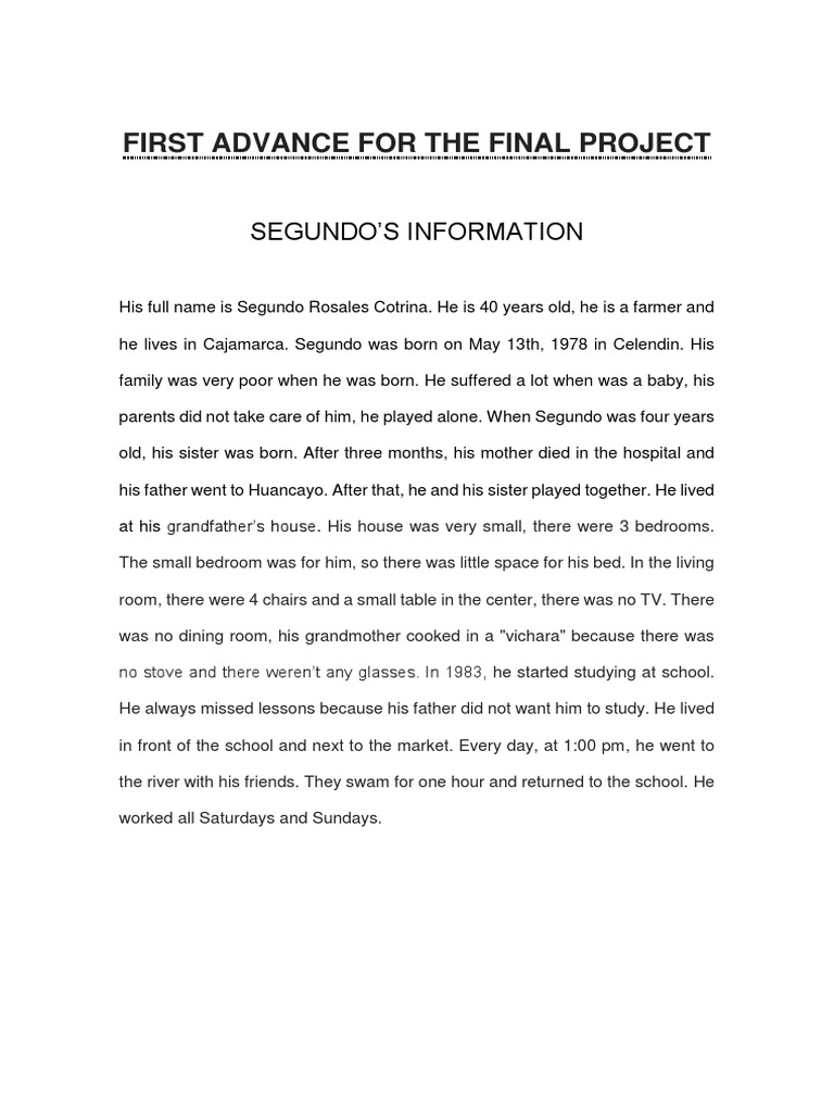First Advance For The Final Project | PDF | Art