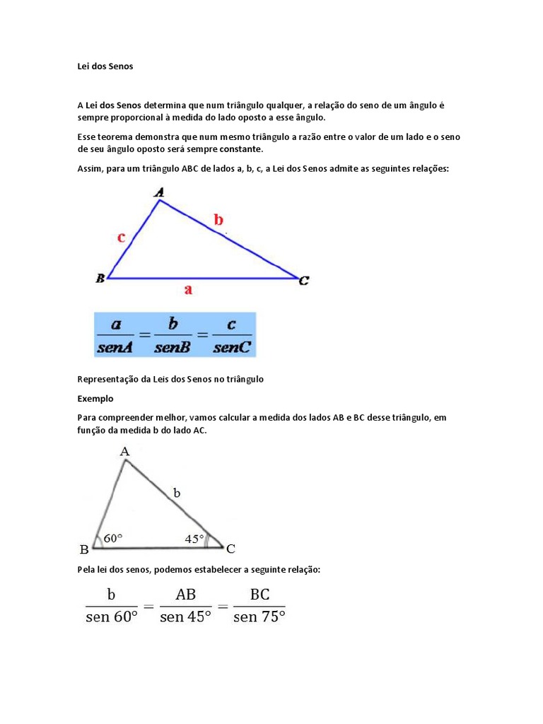 Lei dos Senos  Teorema do Seno — Eightify