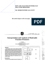 Interpretation and Analysis of Hydraulic Fracture Pressures F. Guo N.R. Morgenstern J.D. Scott