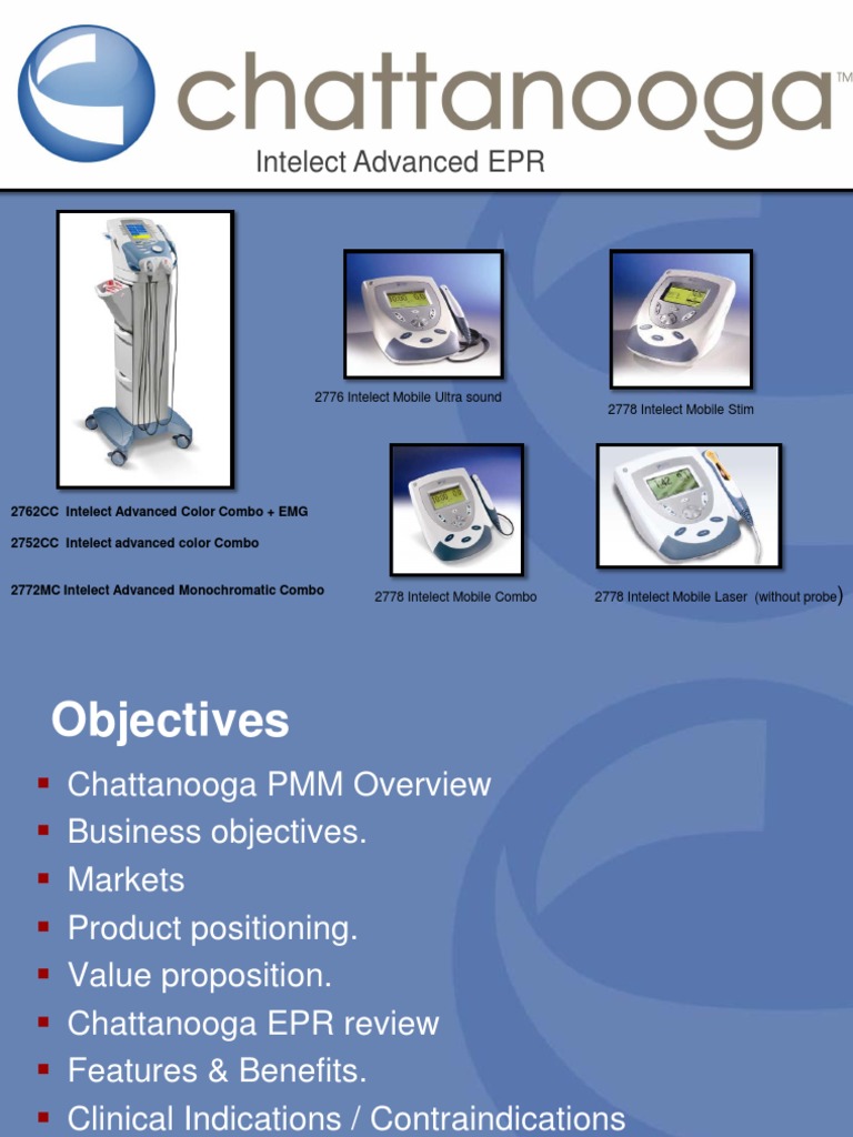 Chattanooga Intelect Advanced Brochure Manual Electromyography Pain