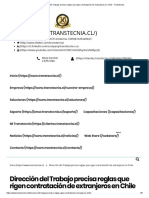 Dirección Del Trabajo Precisa Reglas Que Rigen Contratación de Extranjeros en Chile - Transtecnia