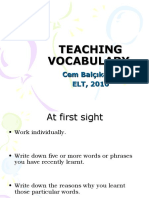 Teaching Vocabulary