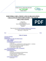 Act/Emp: Industrial Relations and Globalization: Challenges For Employers and Their Organizations