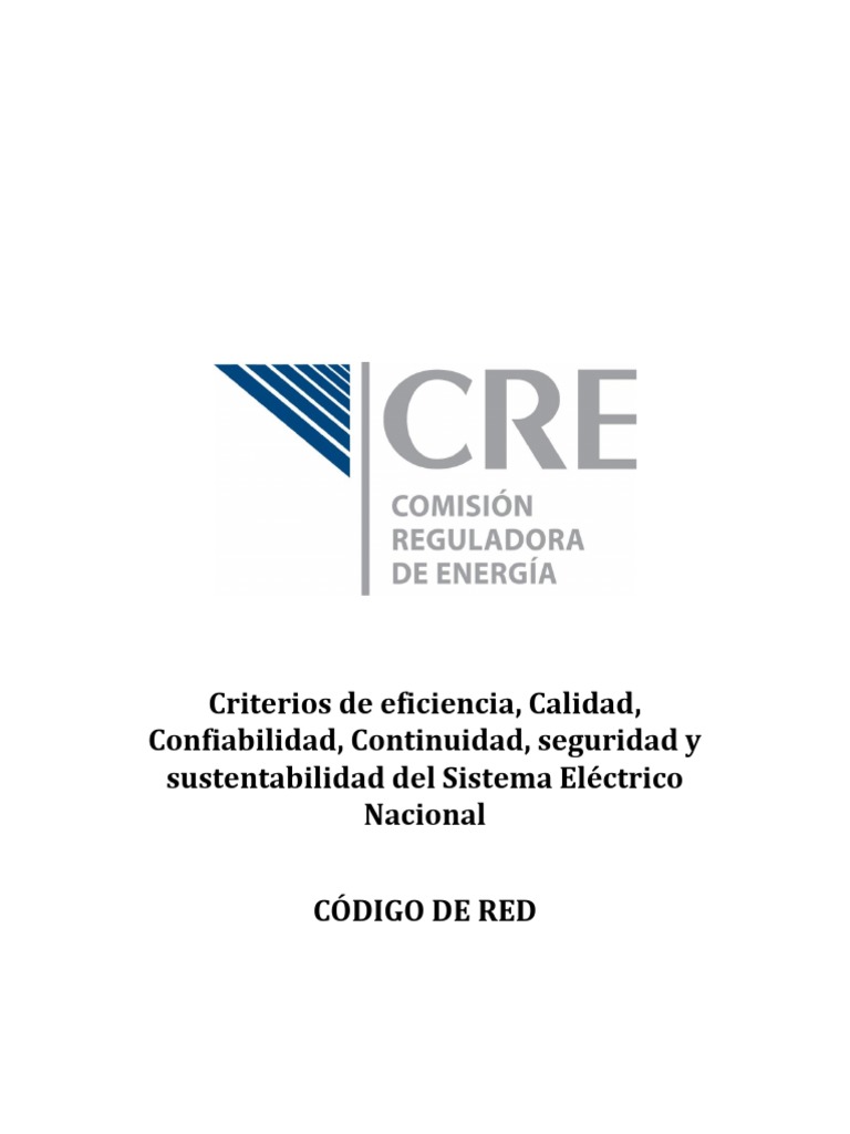 Código de Red Criterios Generales - 27112015 | PDF | Generación ...