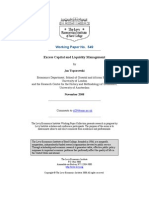 Jan Toporowski - Excess Capital and Liquidity Management