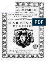 Francesca Caccini, Il Primo Libro