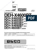 Pioneer Deh-X4600bt x4600bt x4650bt x4690bt Deh-4600br crt5371