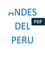 Andes Del Peru