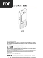 User Guide For Nokia 3230: 9234625 Issue 1 EN