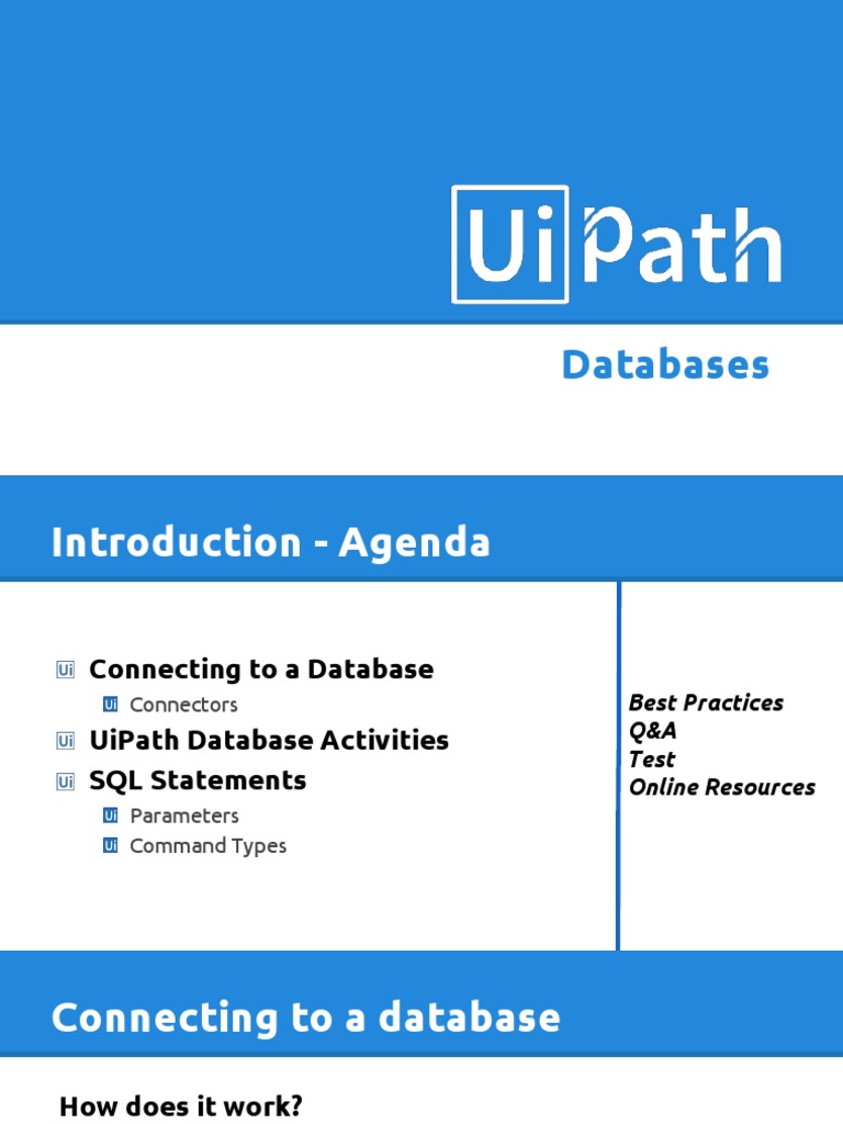 UiPath Database Activities Guide | PDF