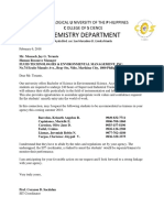 Chemistry Department: T Echnological U Niversity of The P Hilippines C Ollege of S Cience