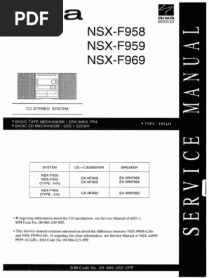 Aiwa nsx-f958,959,969 (ET) PDF | PDF | Maison et jardin